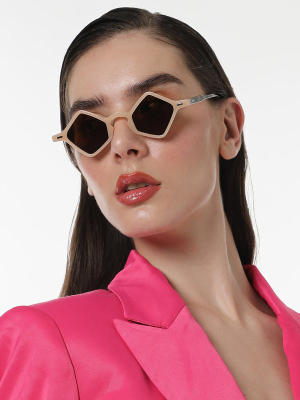 The Clique Geometric Sunglasses - Saltbox Beige