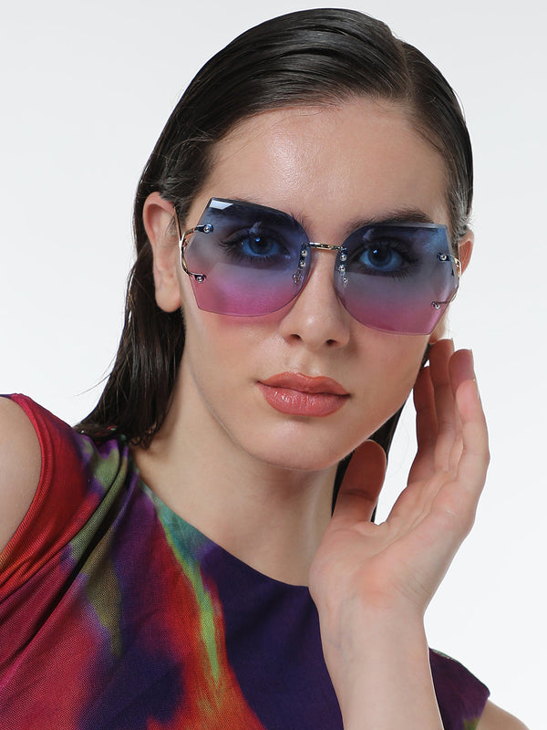 The Rave Butterfly Sunglasses - Prussian Blue
