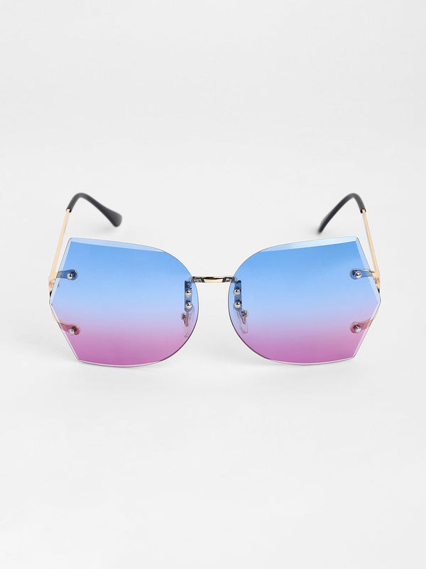 The Rave Butterfly Sunglasses - Prussian Blue