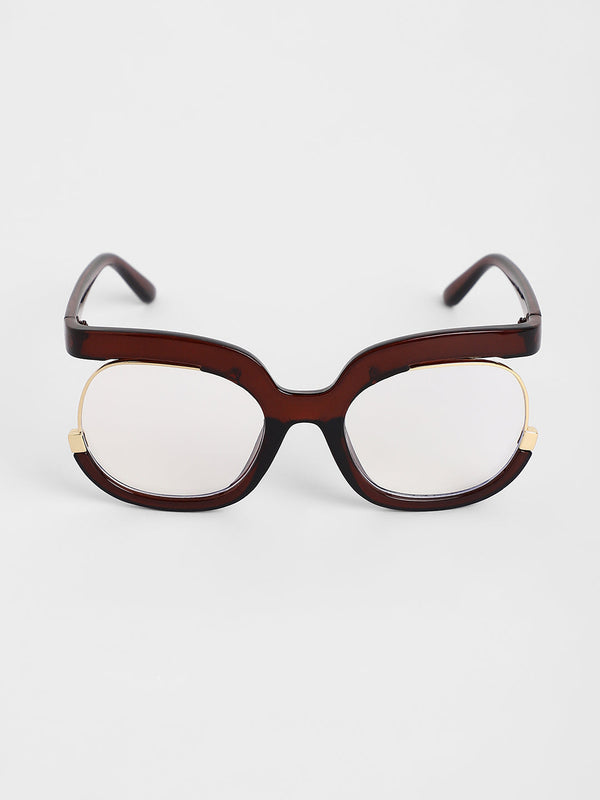 The Hanging Butterfly Sunglasses - Coffee Brown