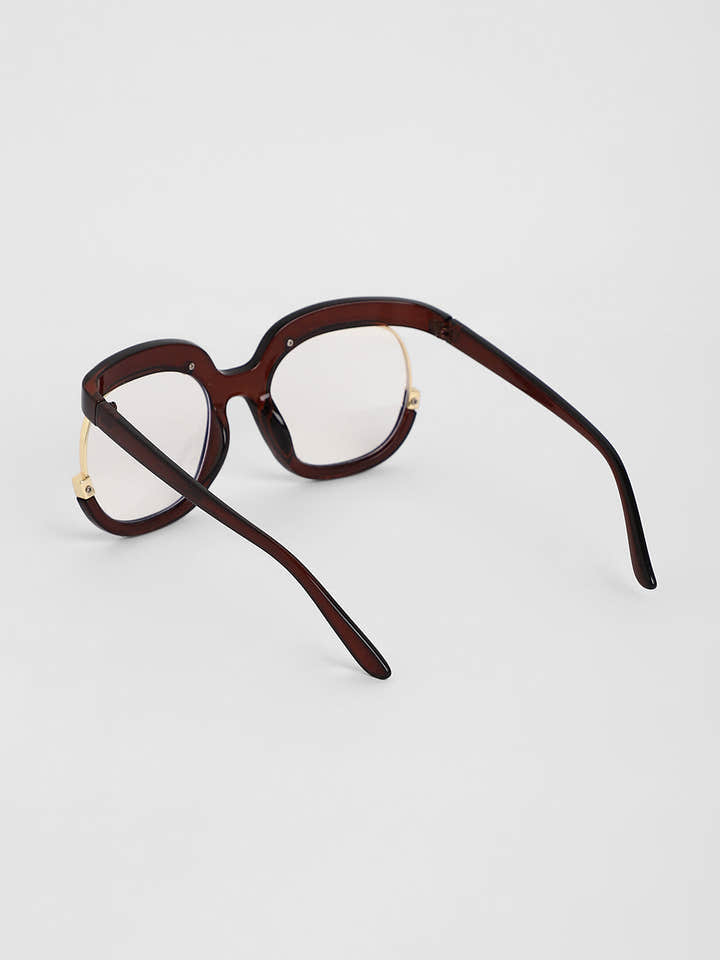 The Hanging Butterfly Sunglasses - Coffee Brown