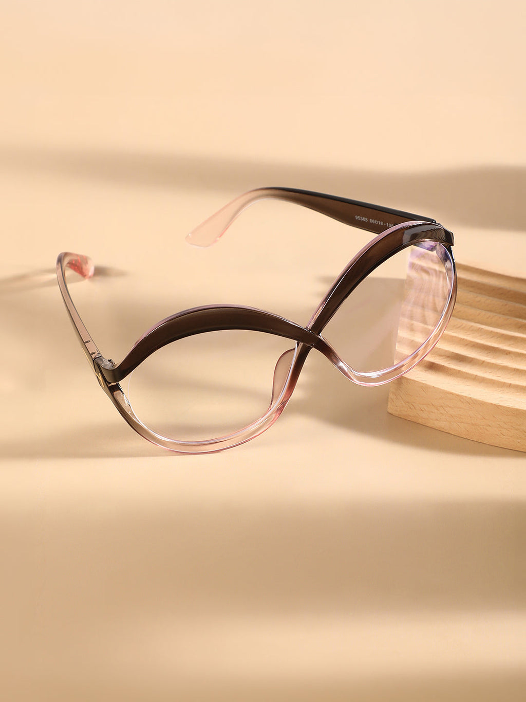 The Ombre Twist Oversized Sunglasses - Midnight Black