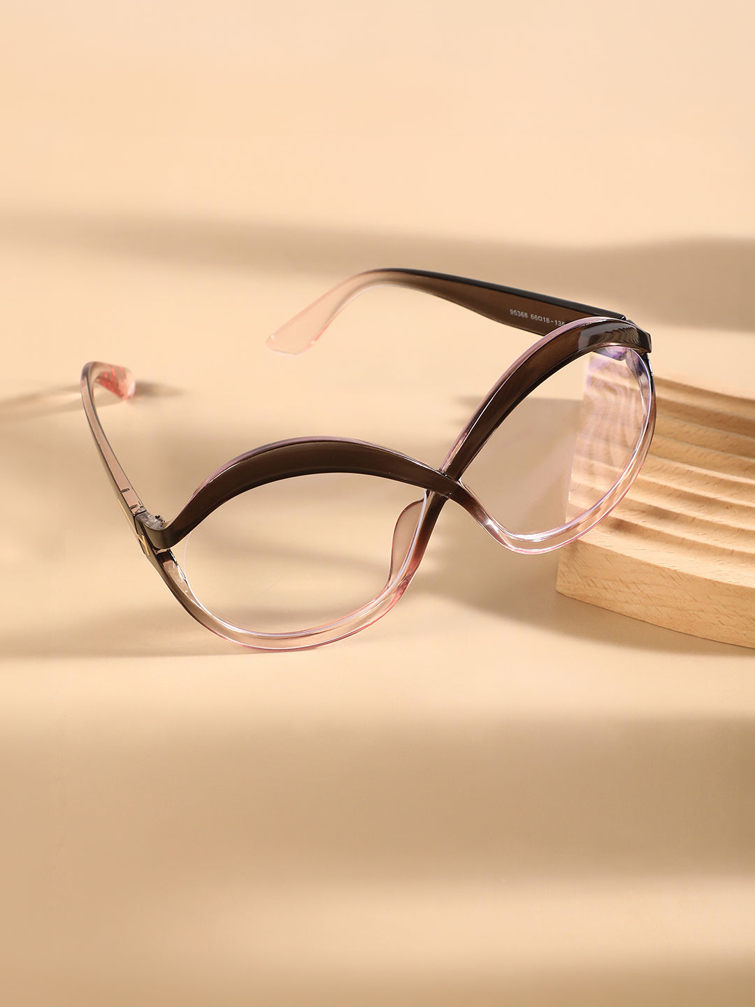 The Ombre Twist Oversized Sunglasses - Midnight Black