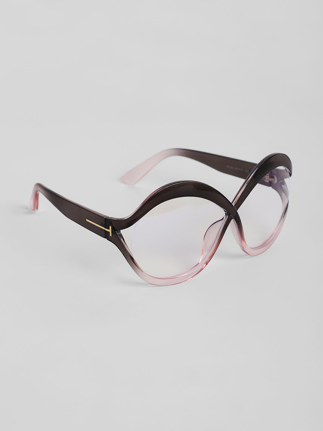 The Ombre Twist Oversized Sunglasses - Midnight Black