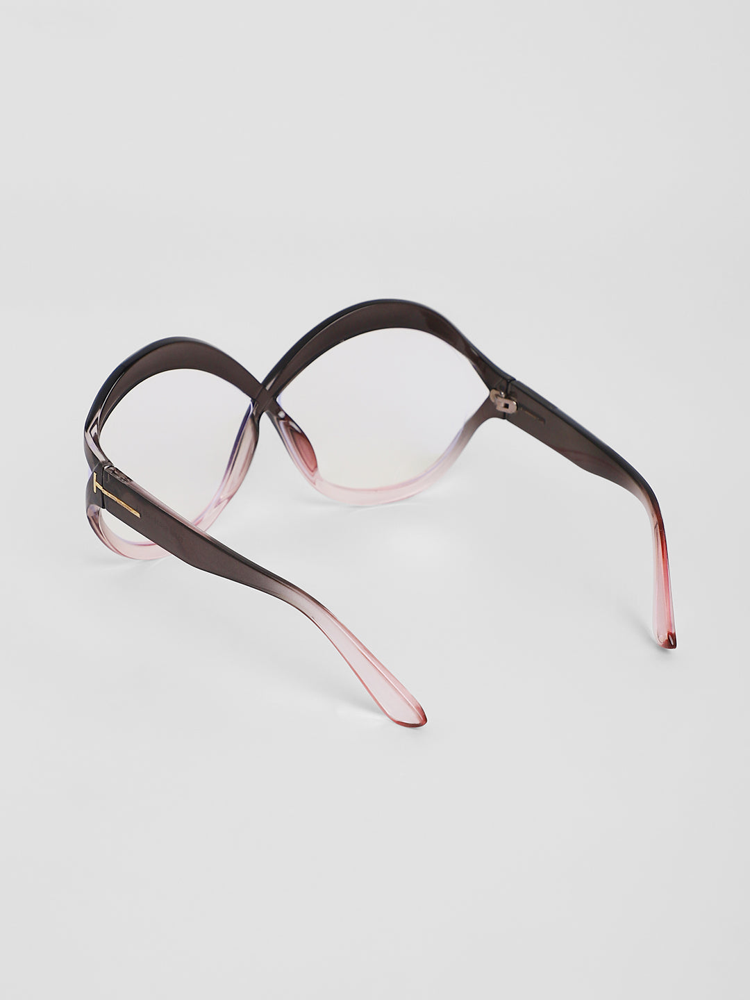 The Ombre Twist Oversized Sunglasses - Midnight Black