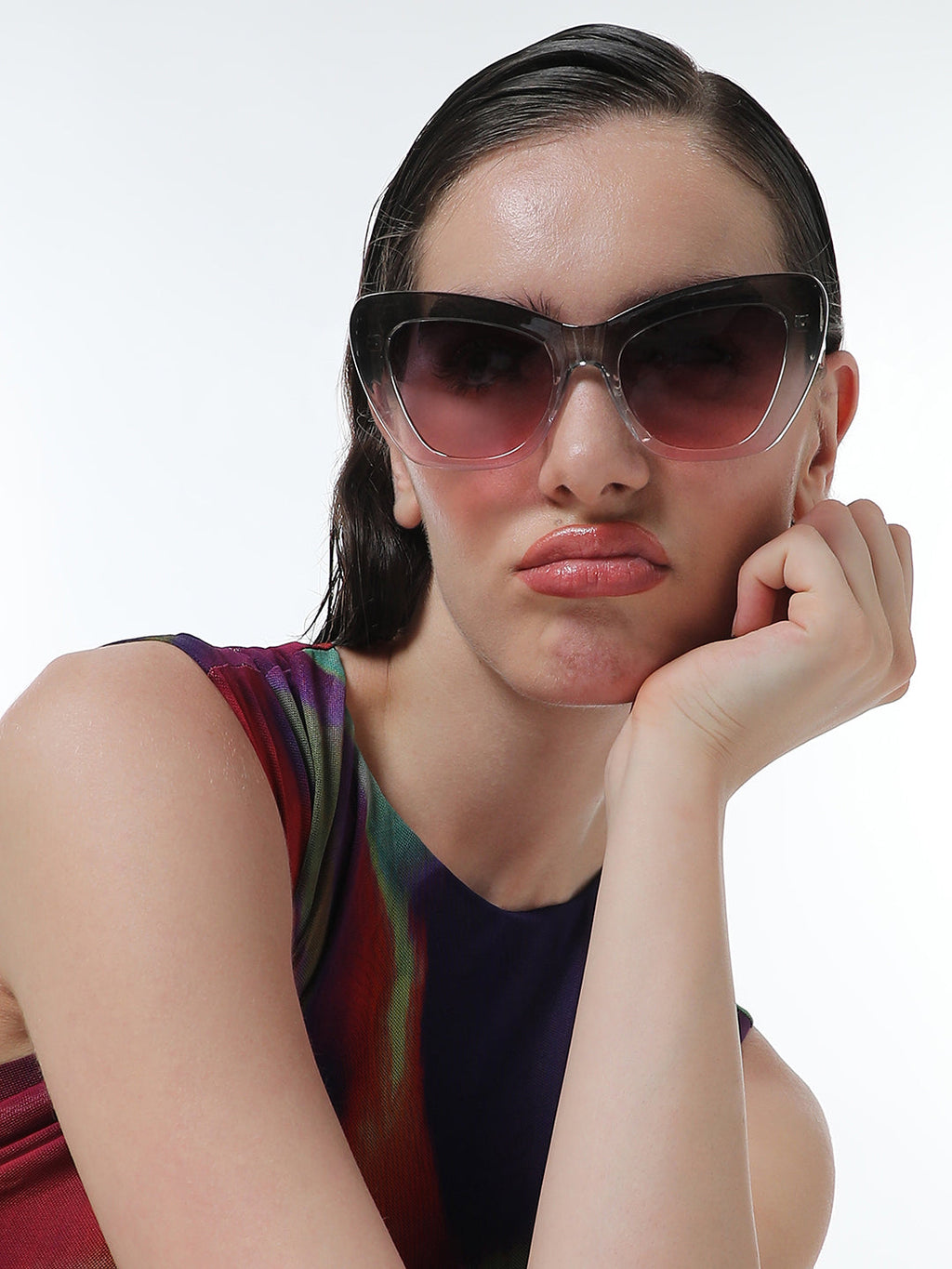 The City Cateye Sunglasses - Charcoal Black