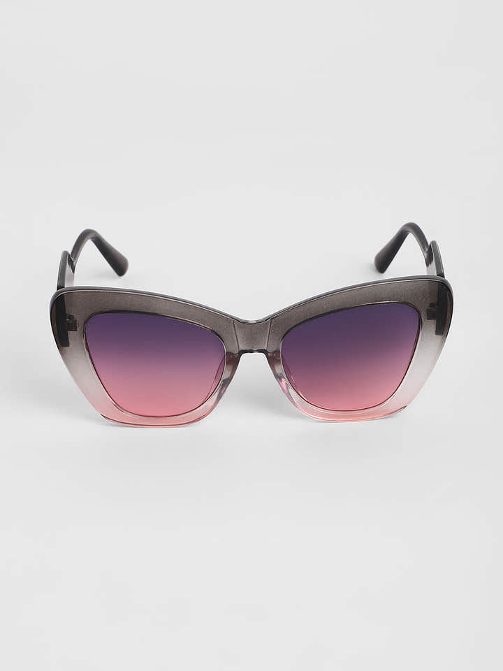 The City Cateye Sunglasses - Charcoal Black