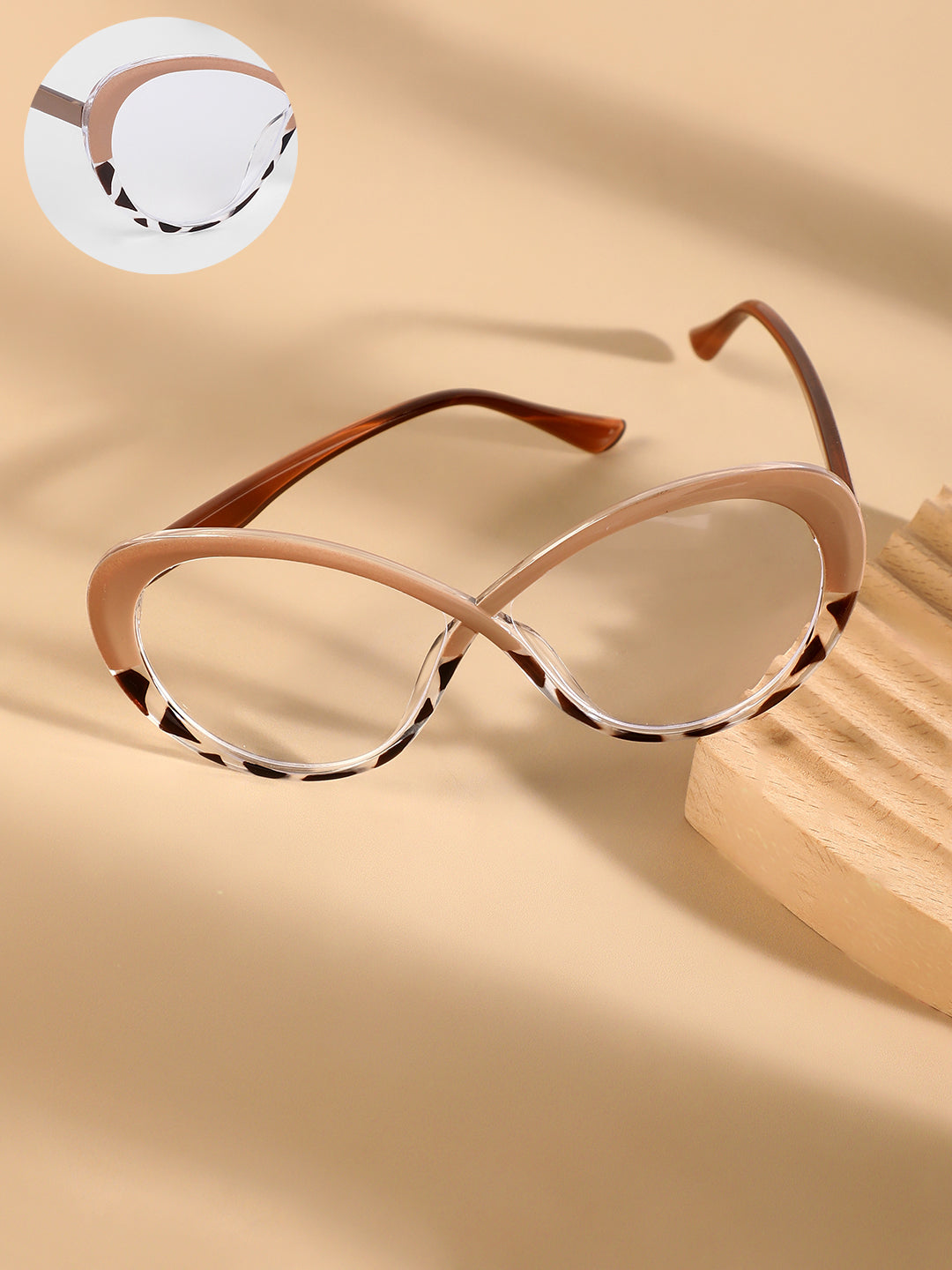 The Ombre Twist Cateye Sunglasses - Buff Beige