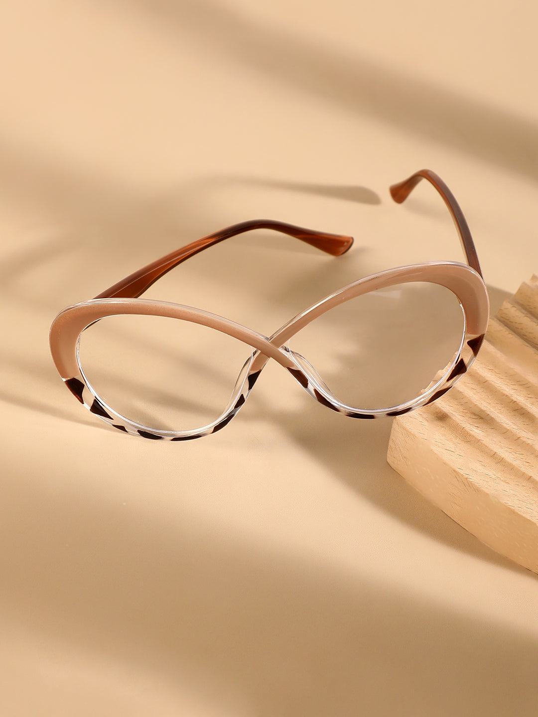 The Ombre Twist Cateye Sunglasses - Buff Beige