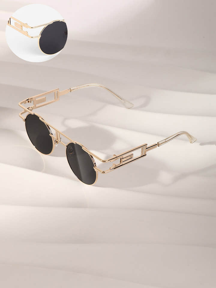 The Indie Round Sunglasses - Midnight Black