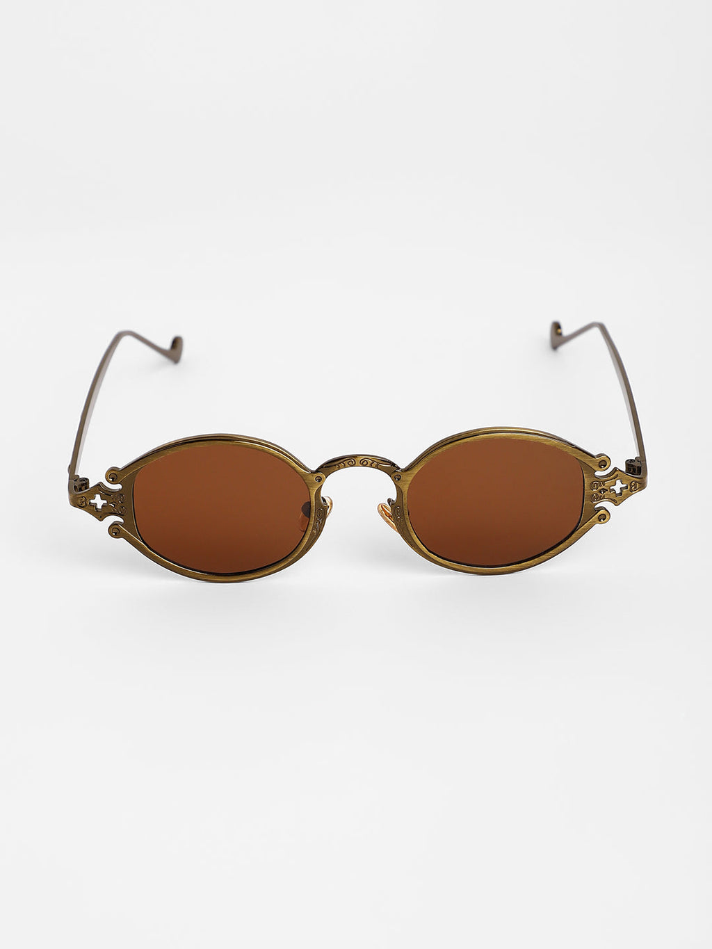 The Roman Oval Sunglasses - Antique Gold