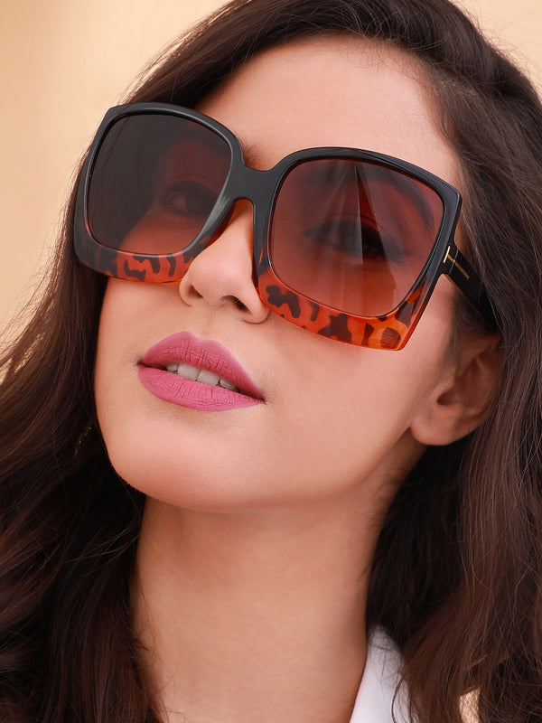 The Safari Oversized Sunglasses - Coffee Brown