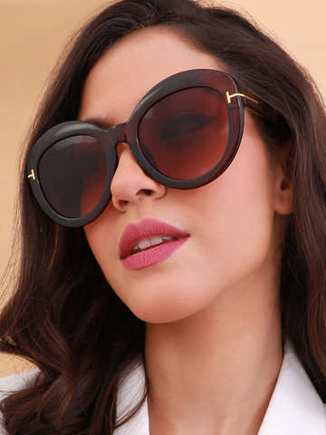 The Orb Cateye Sunglasses - Coffee Brown