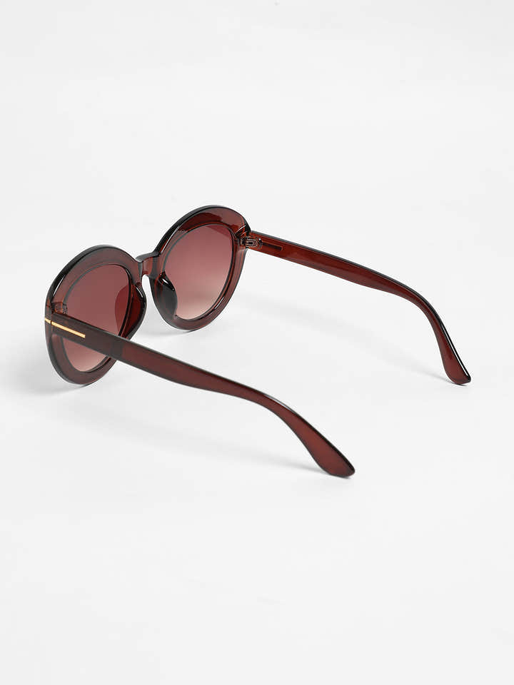 The Orb Cateye Sunglasses - Coffee Brown