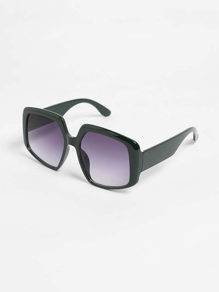 The Bombshell Oversized Sunglasses - Emerald Green