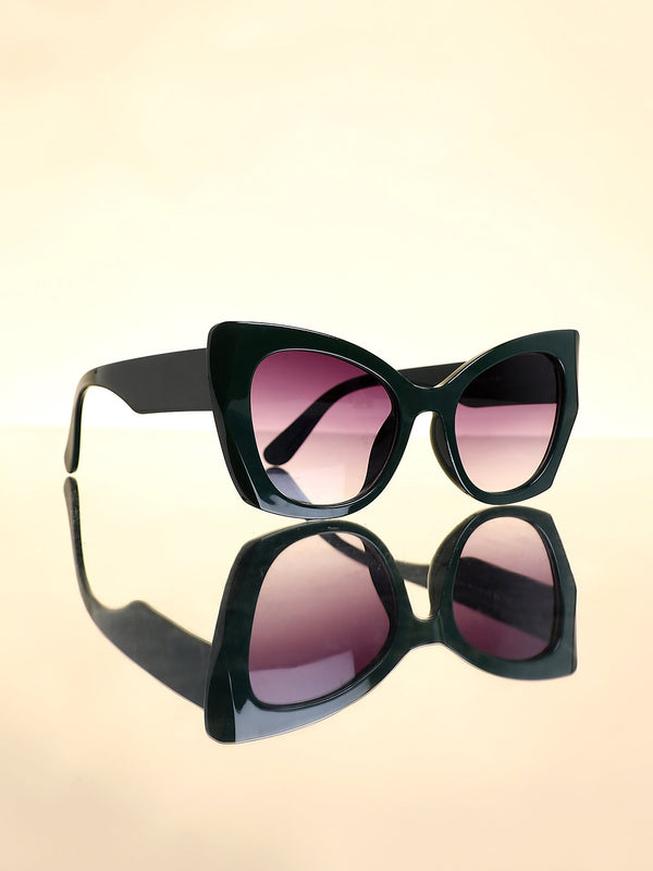 The Bombshell Cateye Sunglasses - Emerald Green