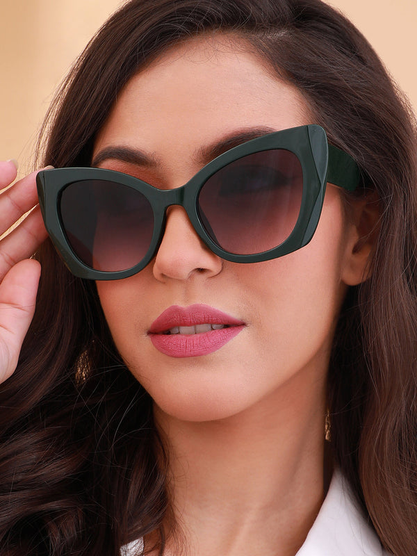 The Bombshell Cateye Sunglasses - Emerald Green