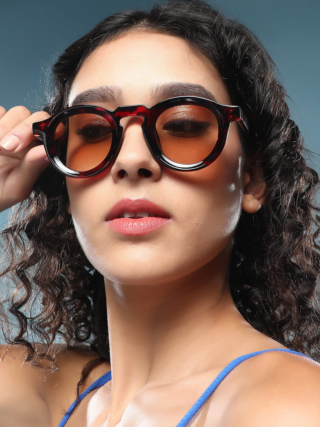 The Atticus Round Sunglass - Coffee Brown