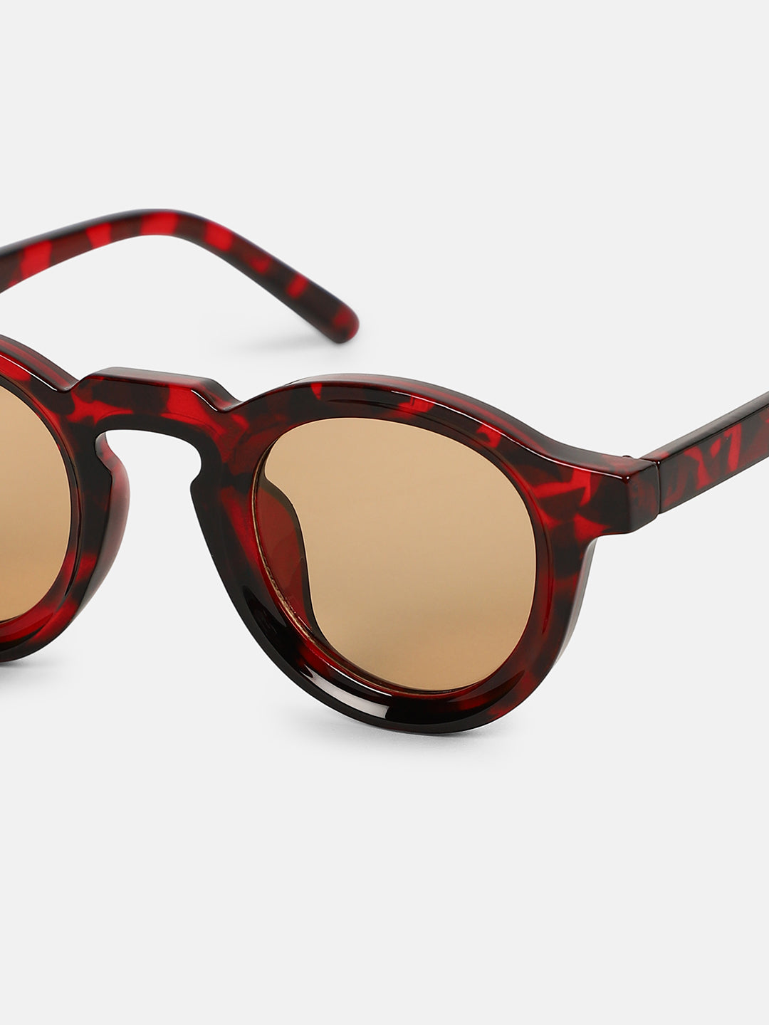 The Atticus Round Sunglass - Coffee Brown