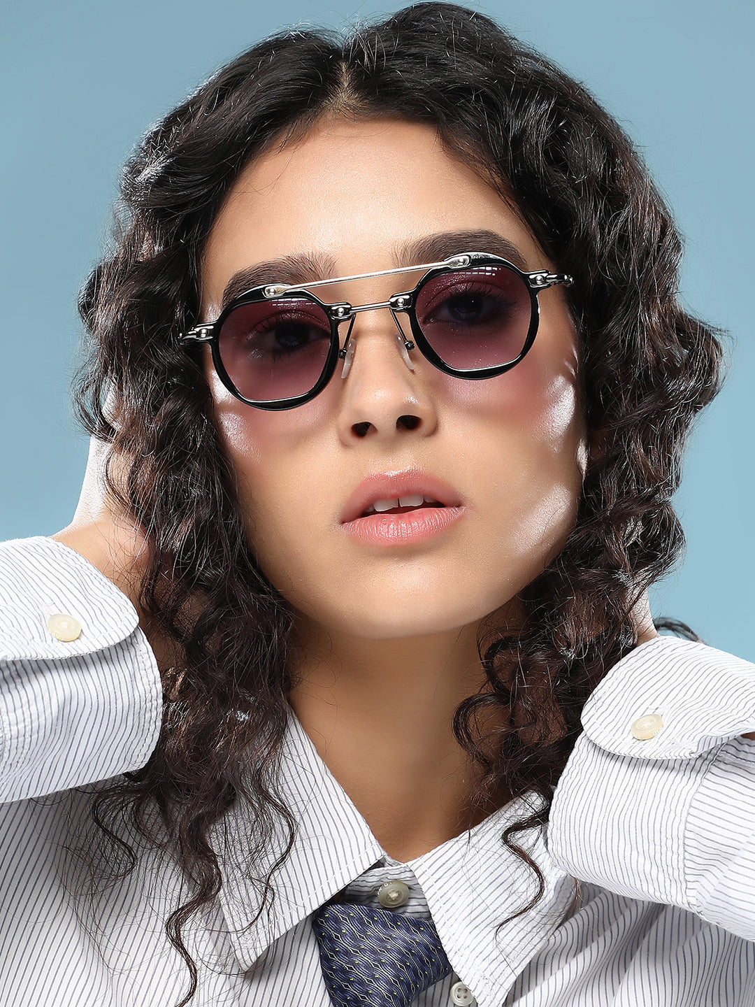 The Circuscore Aviatior Round Sunglass - Onyx Black