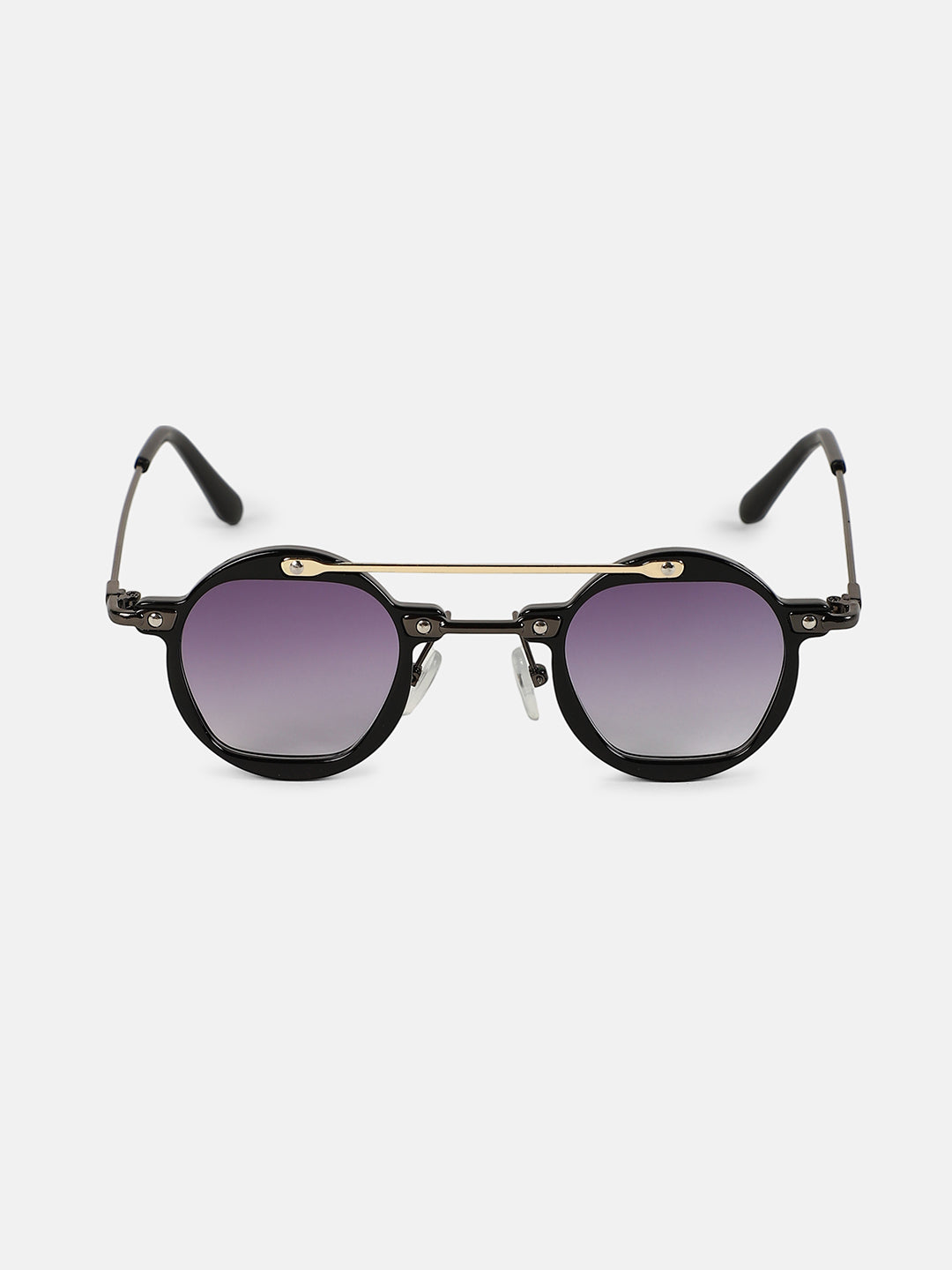 The Circuscore Aviatior Round Sunglass - Onyx Black