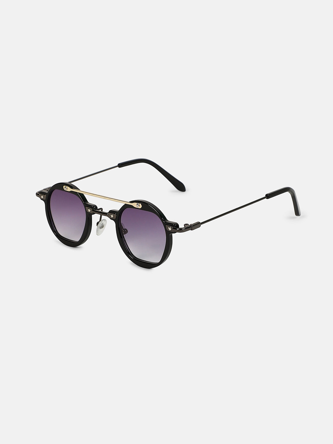 The Circuscore Aviatior Round Sunglass - Onyx Black
