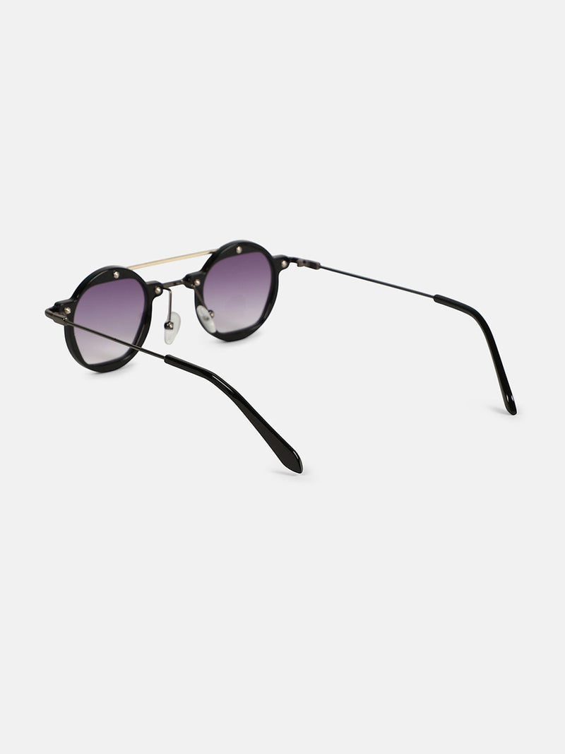 The Circuscore Aviatior Round Sunglass - Onyx Black