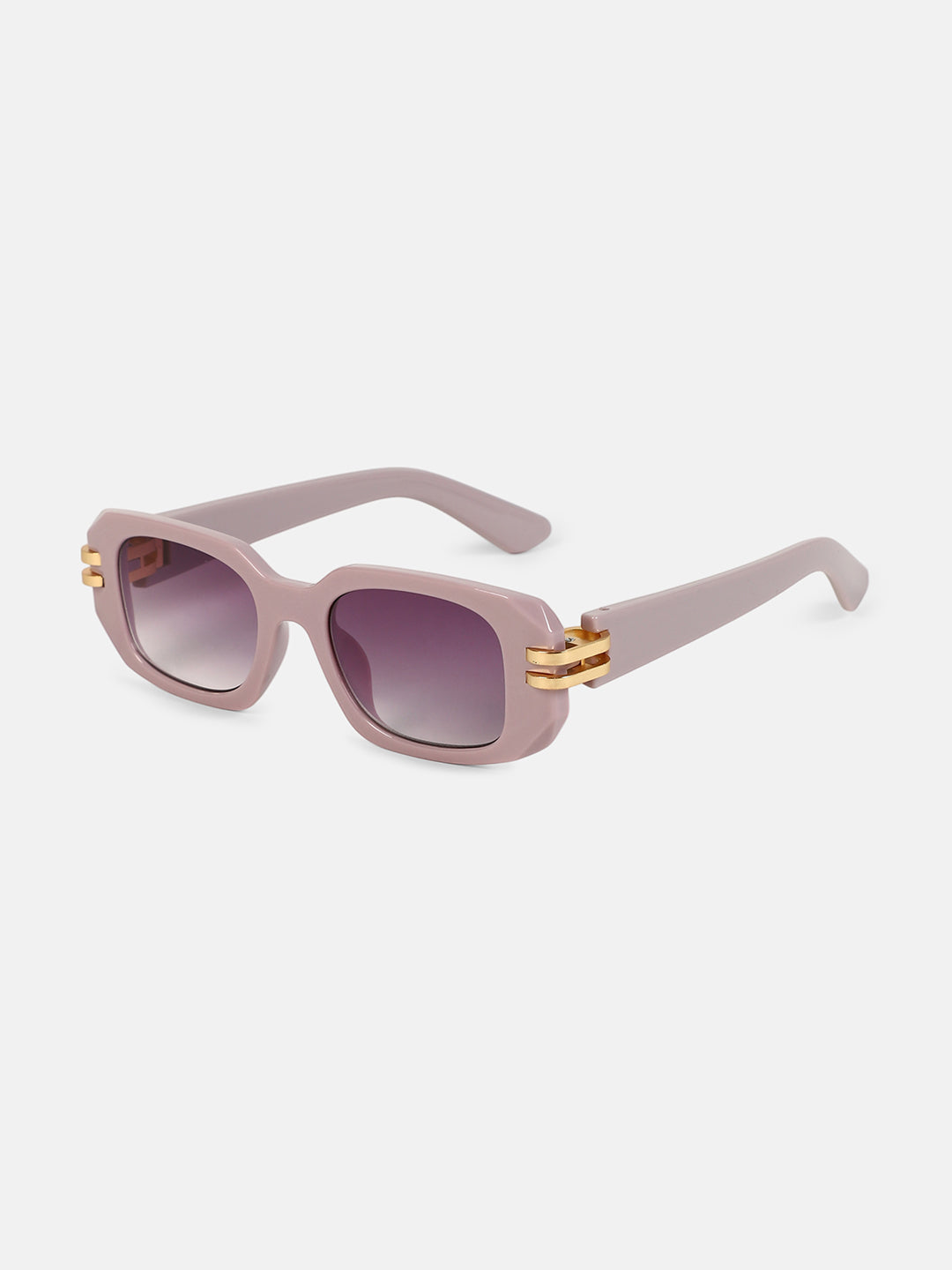 The Gilded Pastel Rectangular Sunglass - Lavender Purple