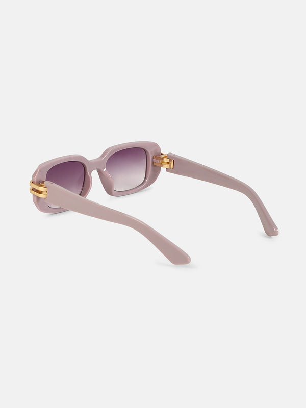 The Gilded Pastel Rectangular Sunglass - Lavender Purple