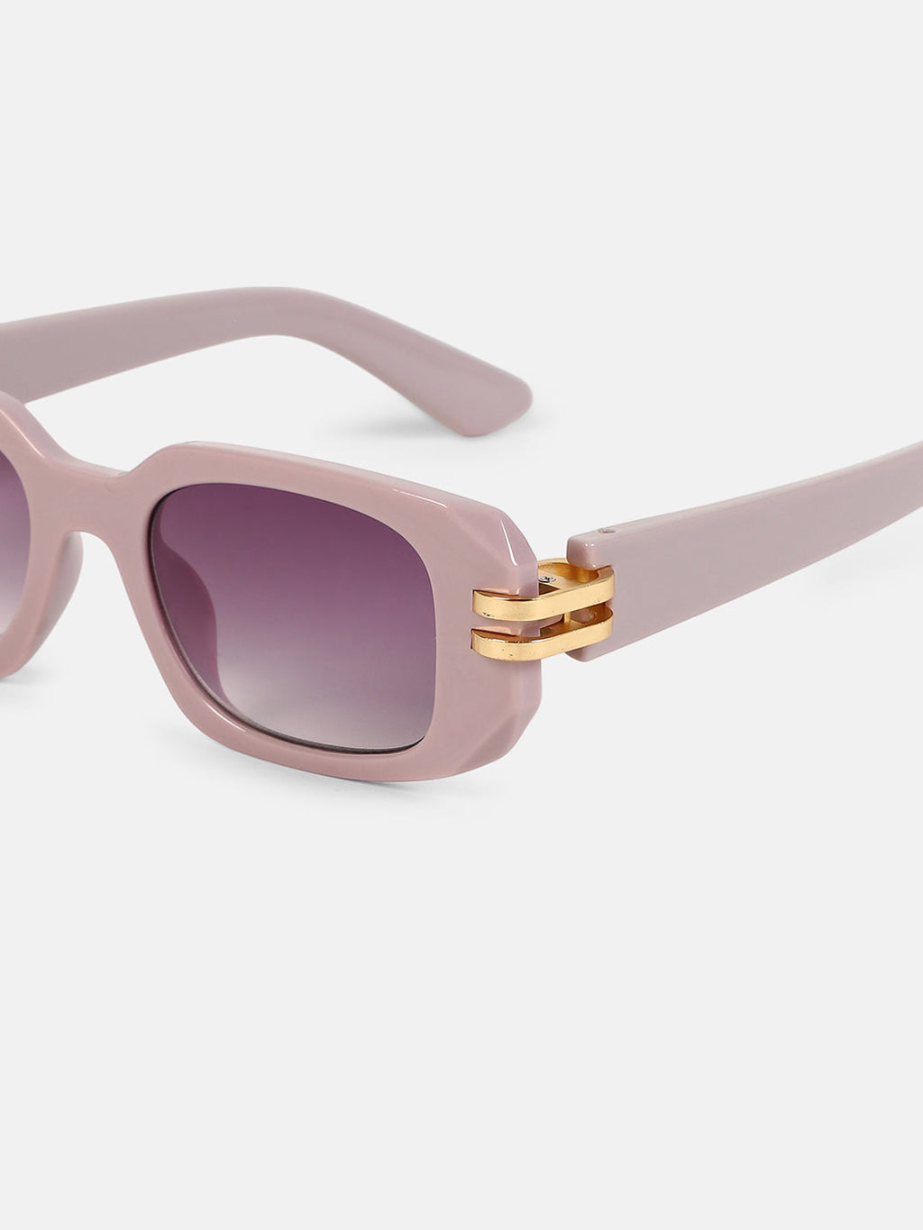 The Gilded Pastel Rectangular Sunglass - Lavender Purple