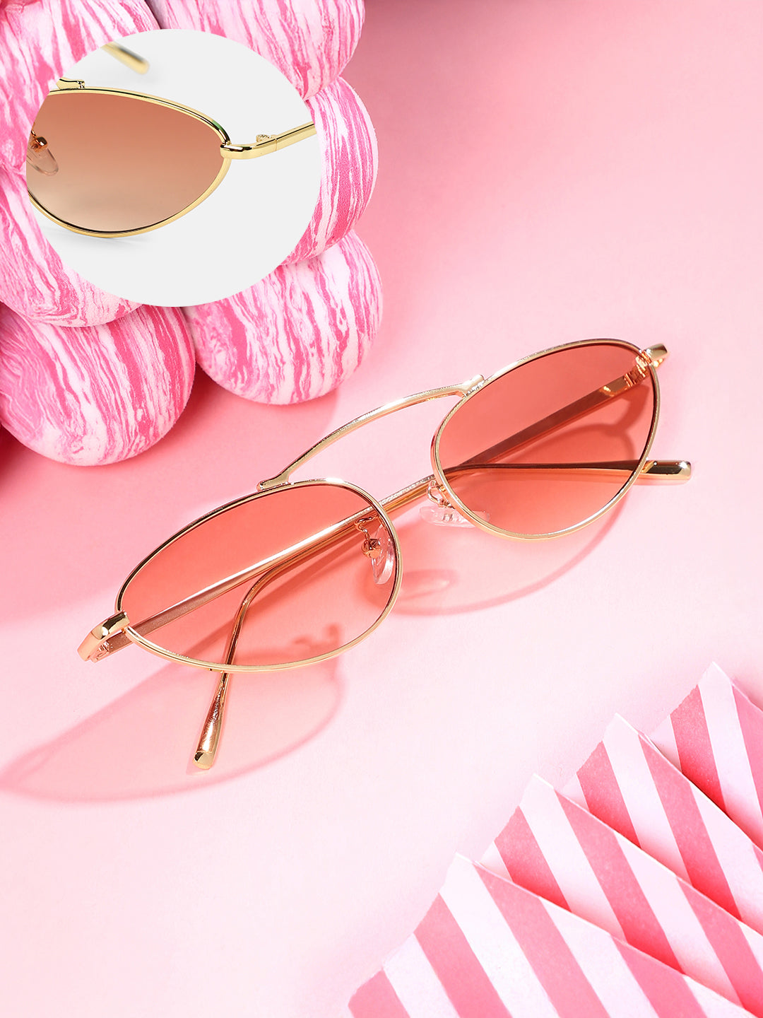 The Retro Malibu Cateye Sunglass - Califonia Gold