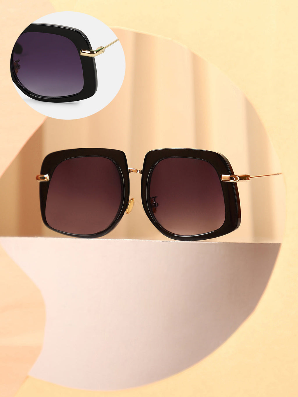 The Whimsical Oversized Sunglass - Onyx Black