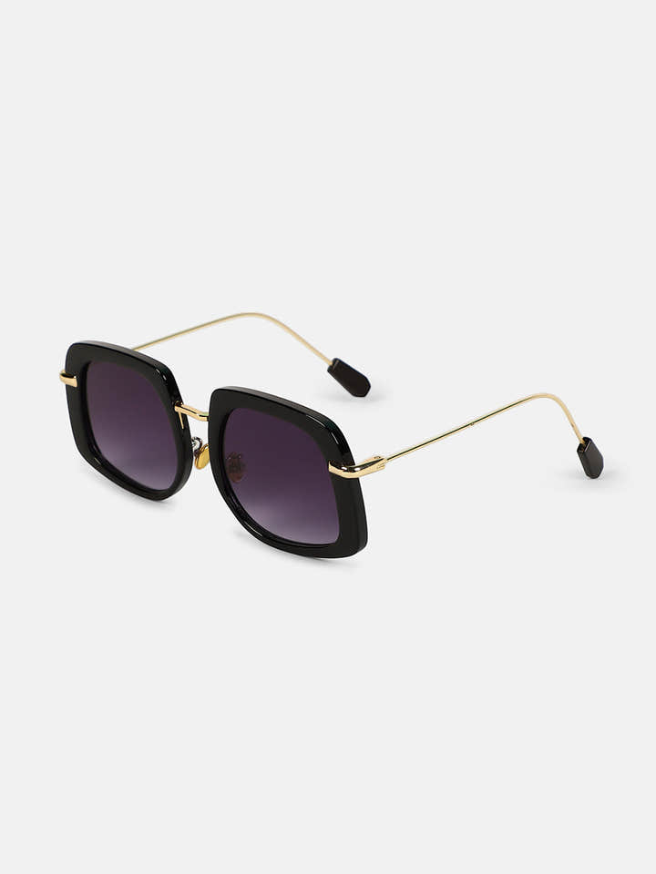 The Whimsical Oversized Sunglass - Onyx Black
