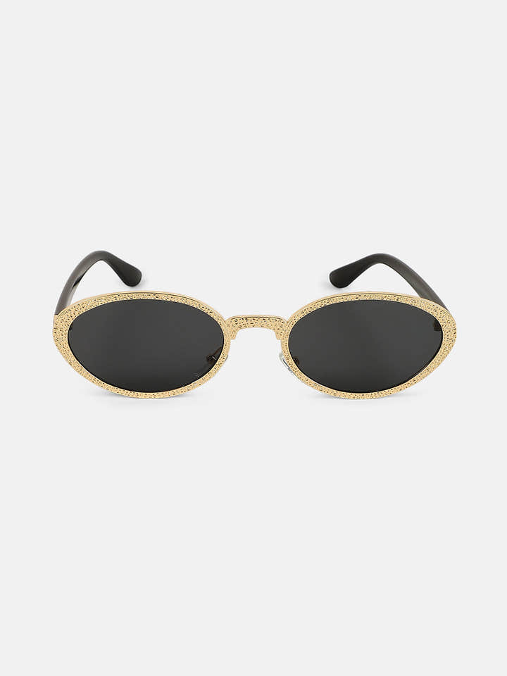 The Dented Oval Sunglass - Califonia Gold