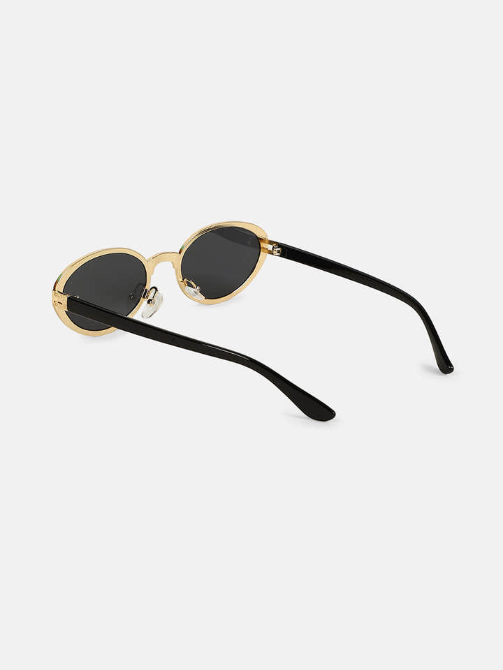 The Dented Oval Sunglass - Califonia Gold