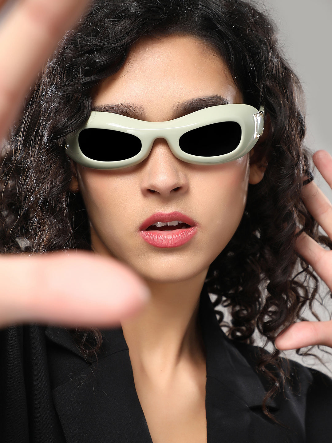 The Gilded Pastel Wraparound Sunglass - Sage Green