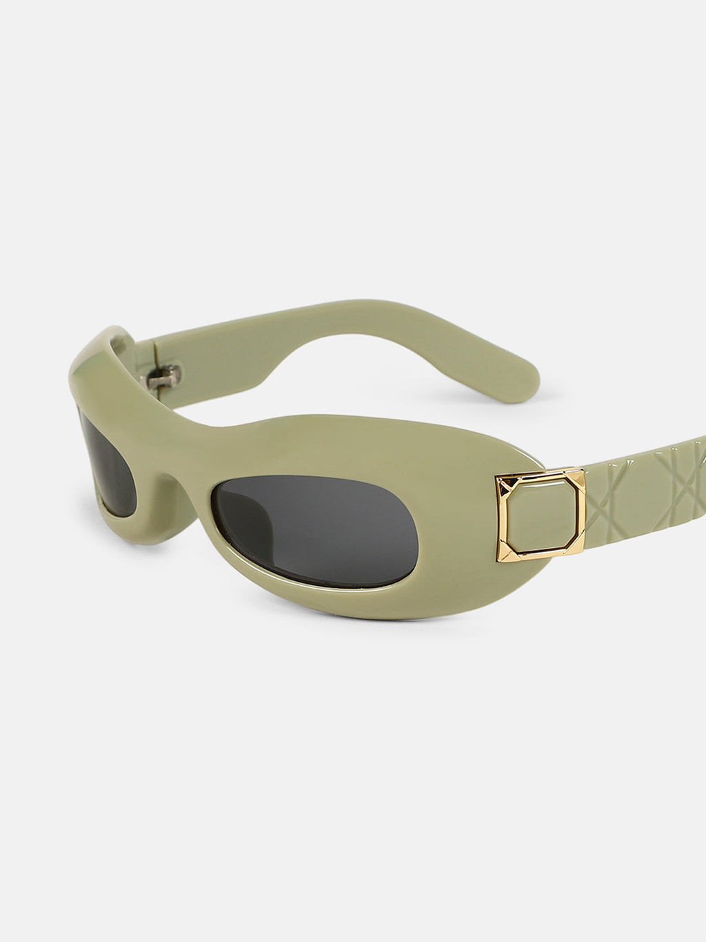 The Gilded Pastel Wraparound Sunglass - Sage Green