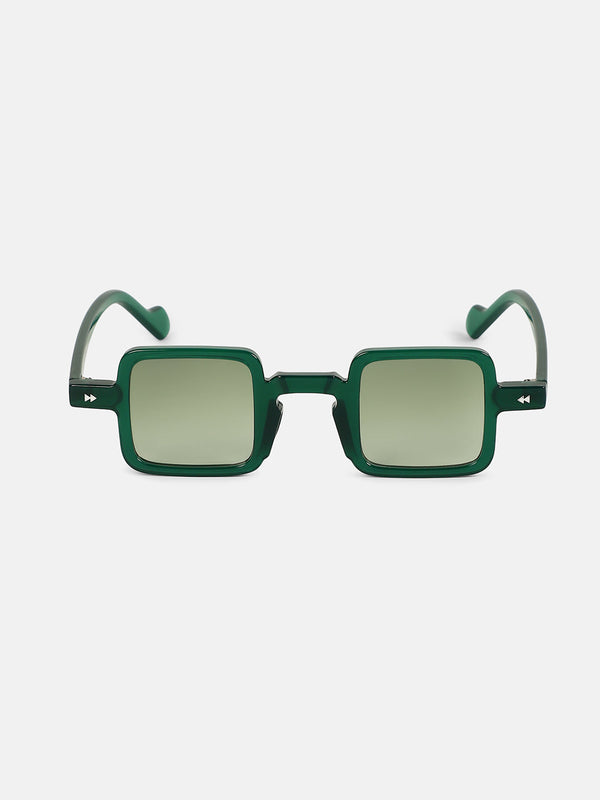 The Circuscore Square Sunglass - Emerald Green