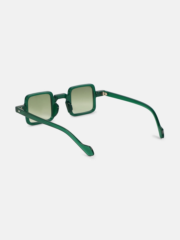 The Circuscore Square Sunglass - Emerald Green