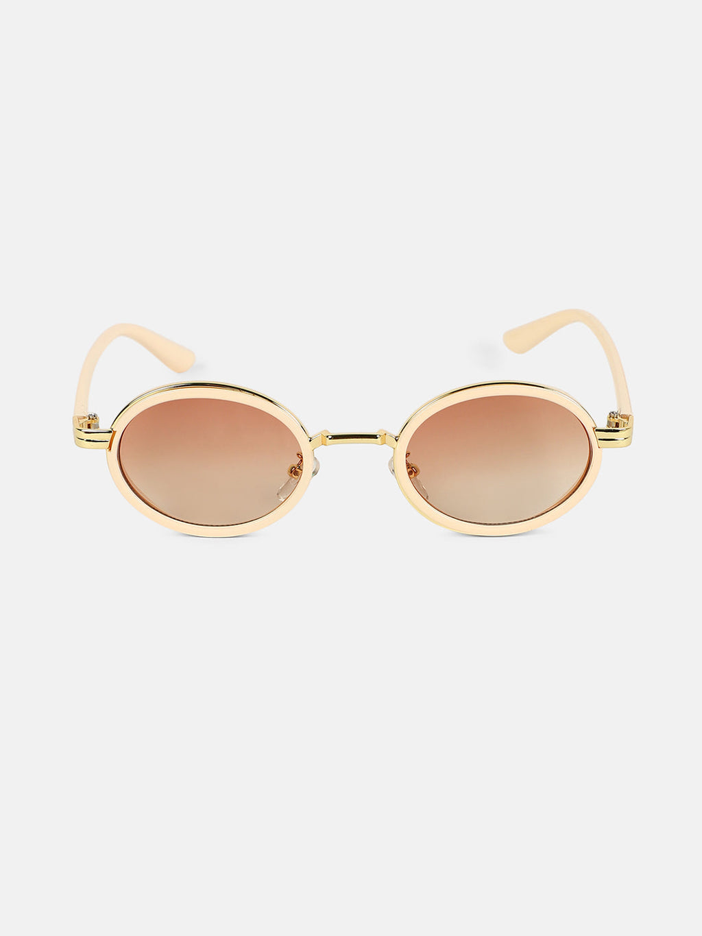 The Malibu Block Oval Sunglass - Off-White