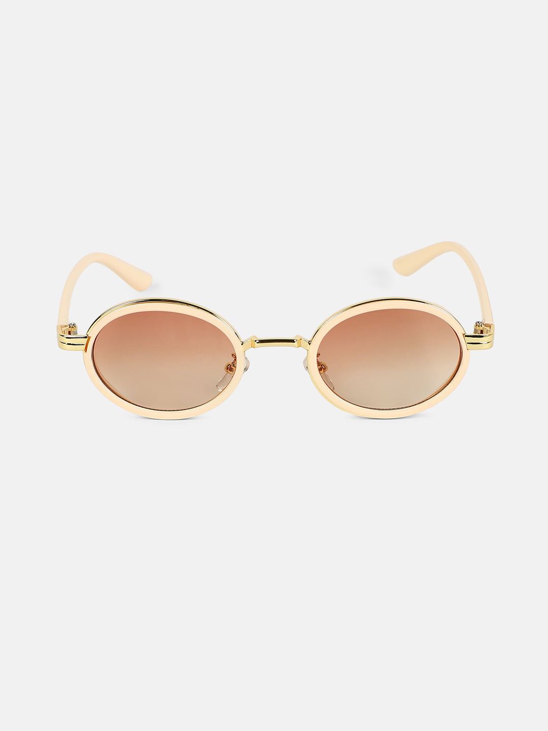 The Malibu Block Oval Sunglass - Off-White
