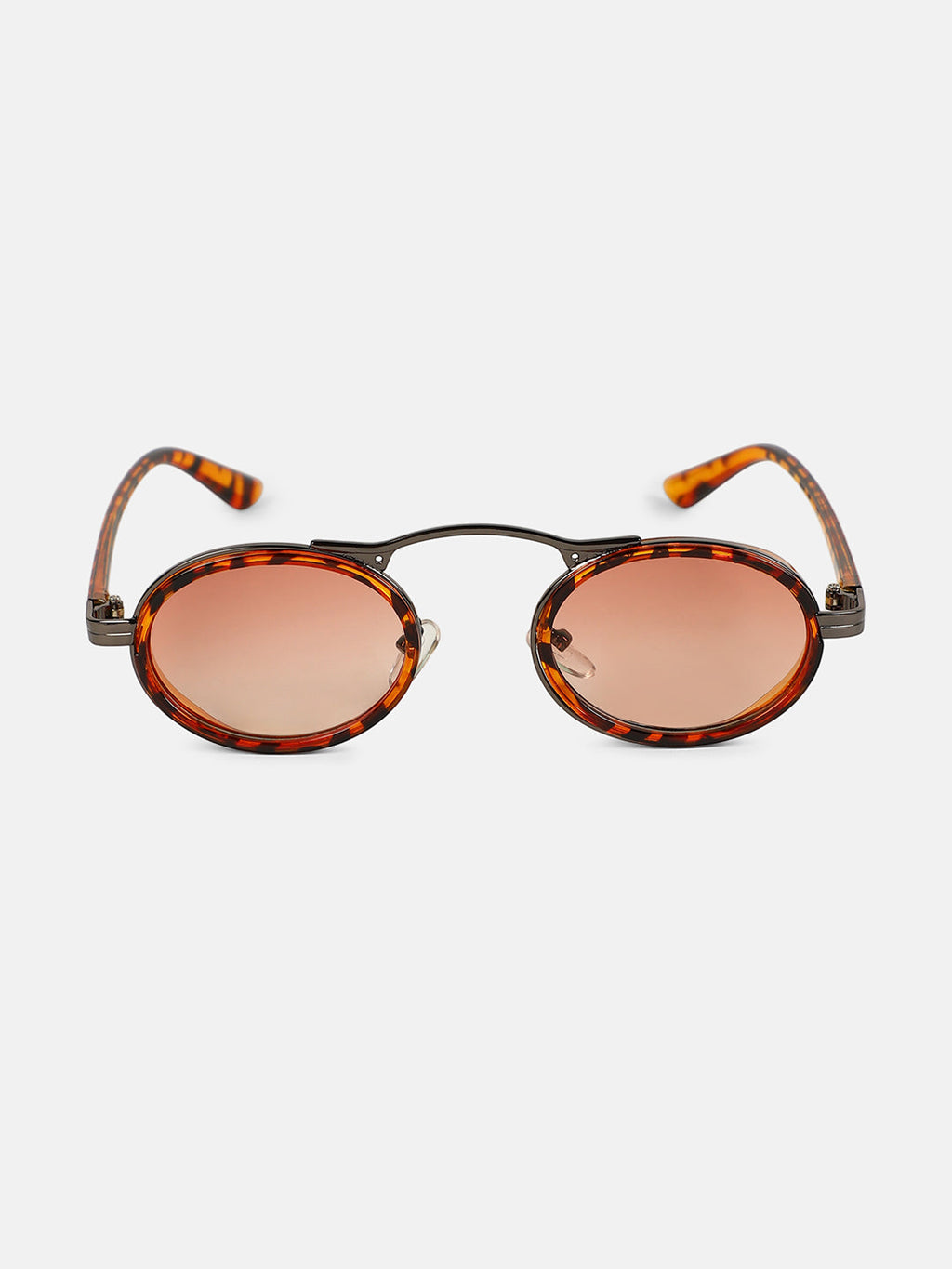 The Retro Malibu Oval Sunglass - Coffee Brown