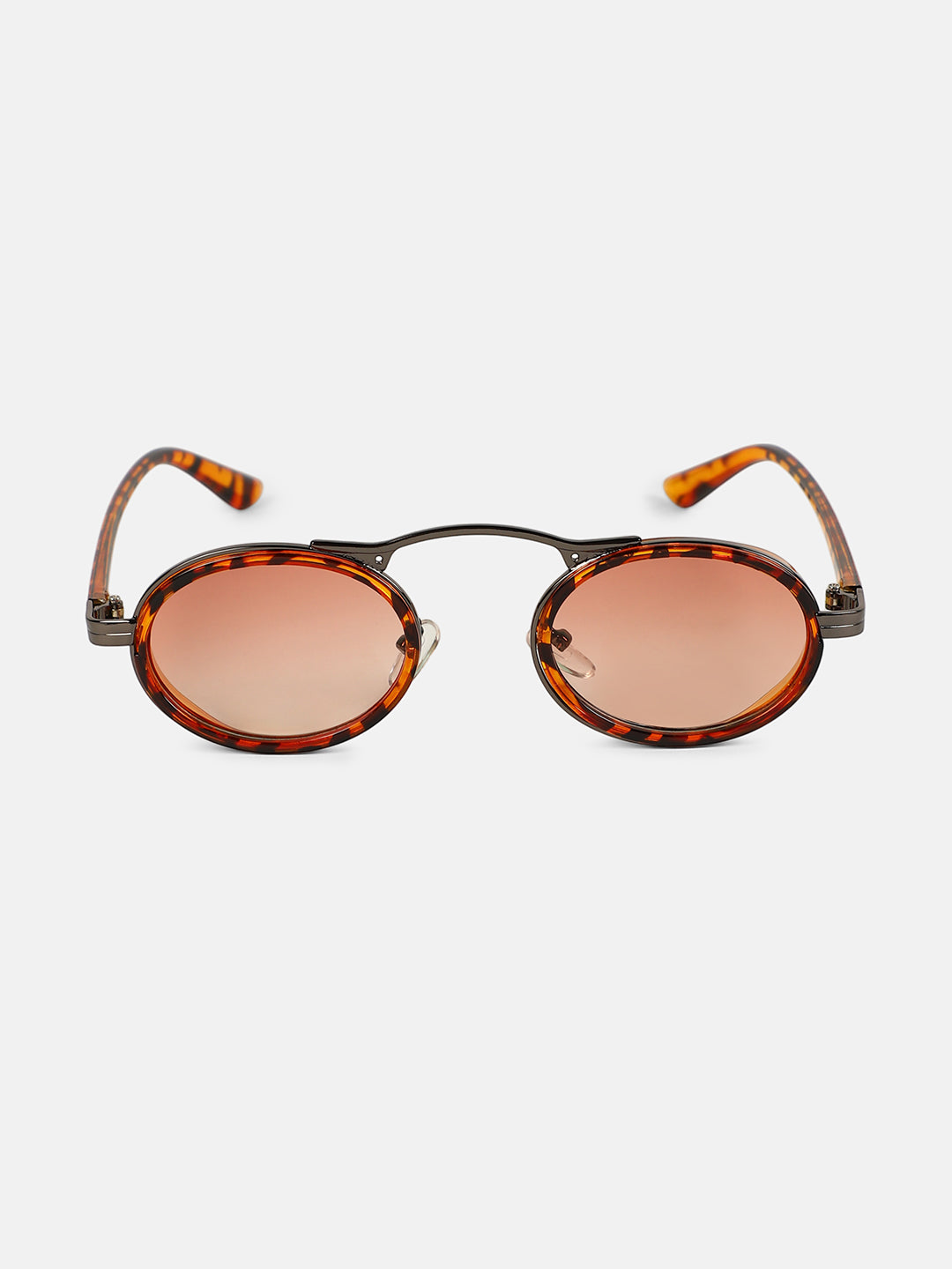 The Retro Malibu Oval Sunglass - Coffee Brown