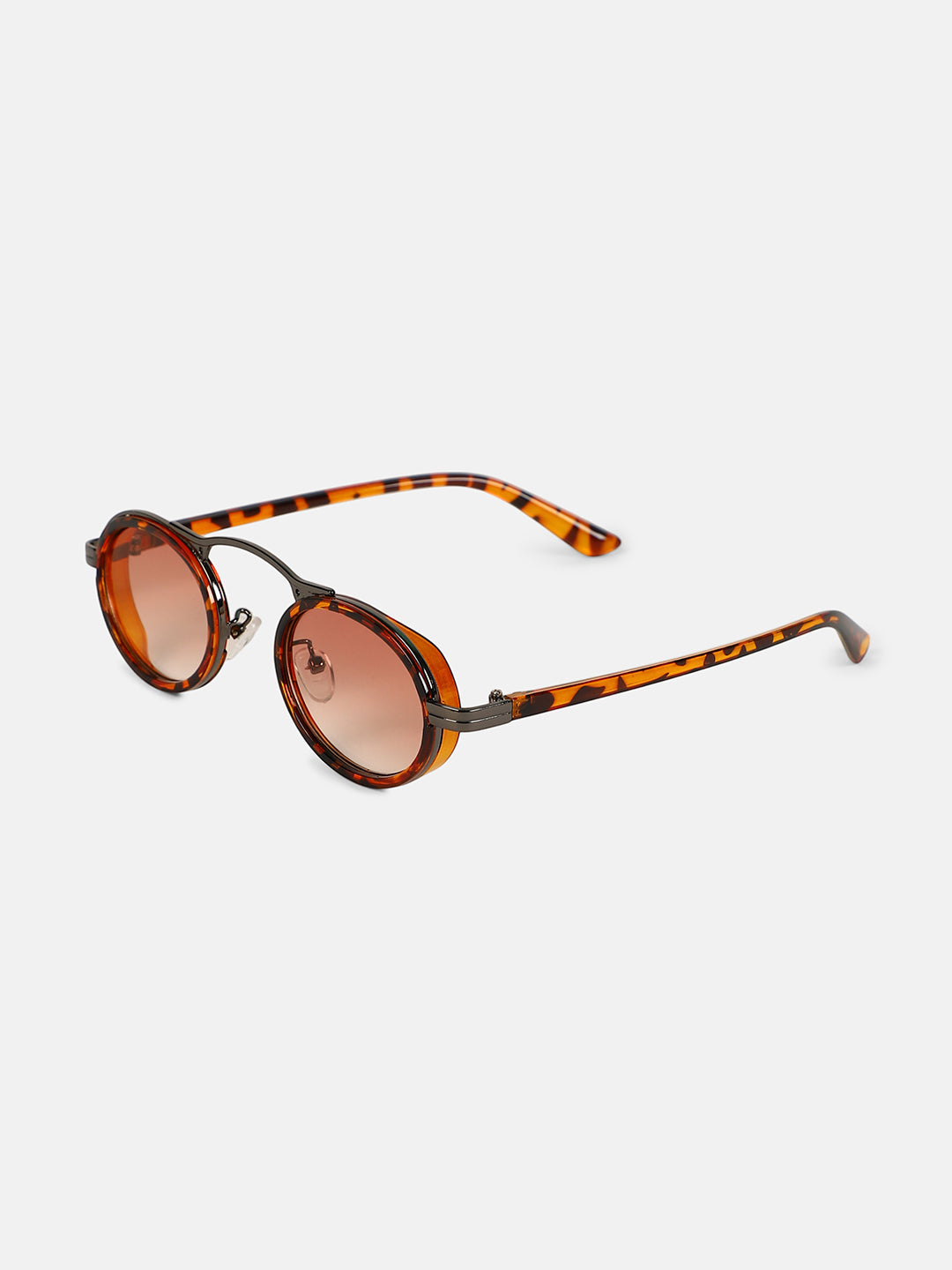 The Retro Malibu Oval Sunglass - Coffee Brown