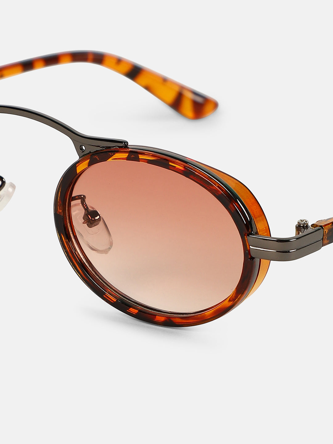 The Retro Malibu Oval Sunglass - Coffee Brown