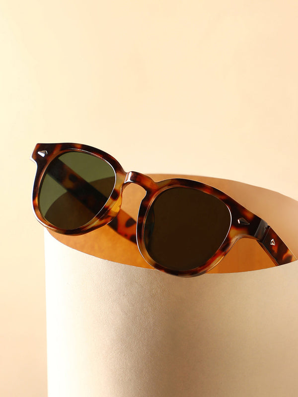 The Safari Tortoiseshell Round Sunglass - Coffee Brown