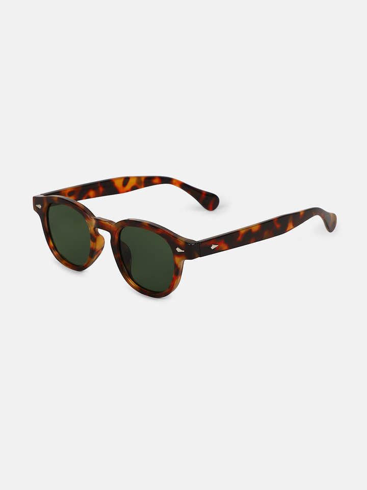 The Safari Tortoiseshell Round Sunglass - Coffee Brown