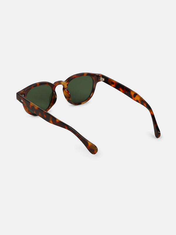 The Safari Tortoiseshell Round Sunglass - Coffee Brown