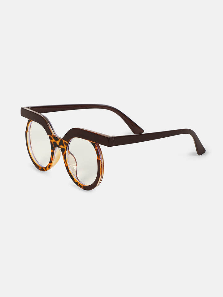 The Hooter Tortoiseshell Round Sunglass - Coffee Brown
