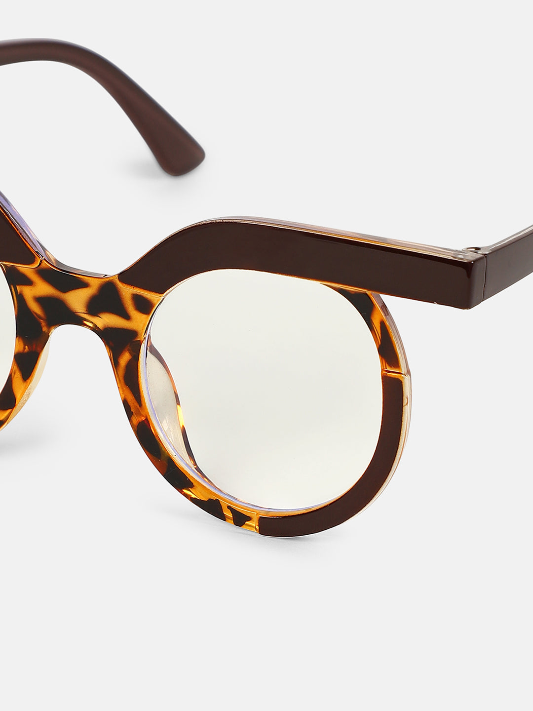 The Hooter Tortoiseshell Round Sunglass - Coffee Brown